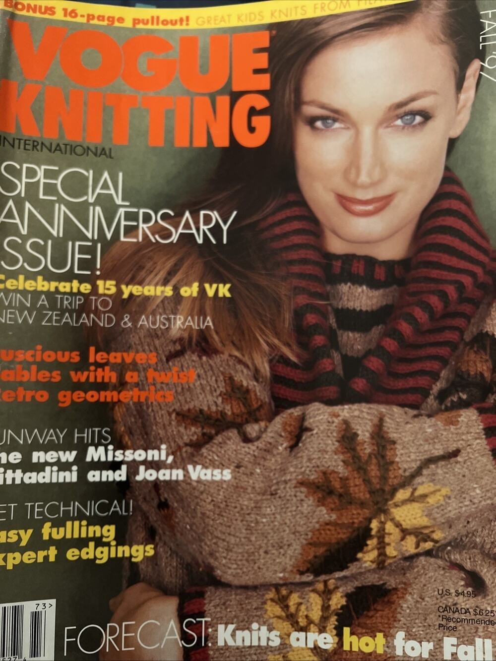 Vintage Vogue Knitting Magazine International Fall 97 Anniversary Issue